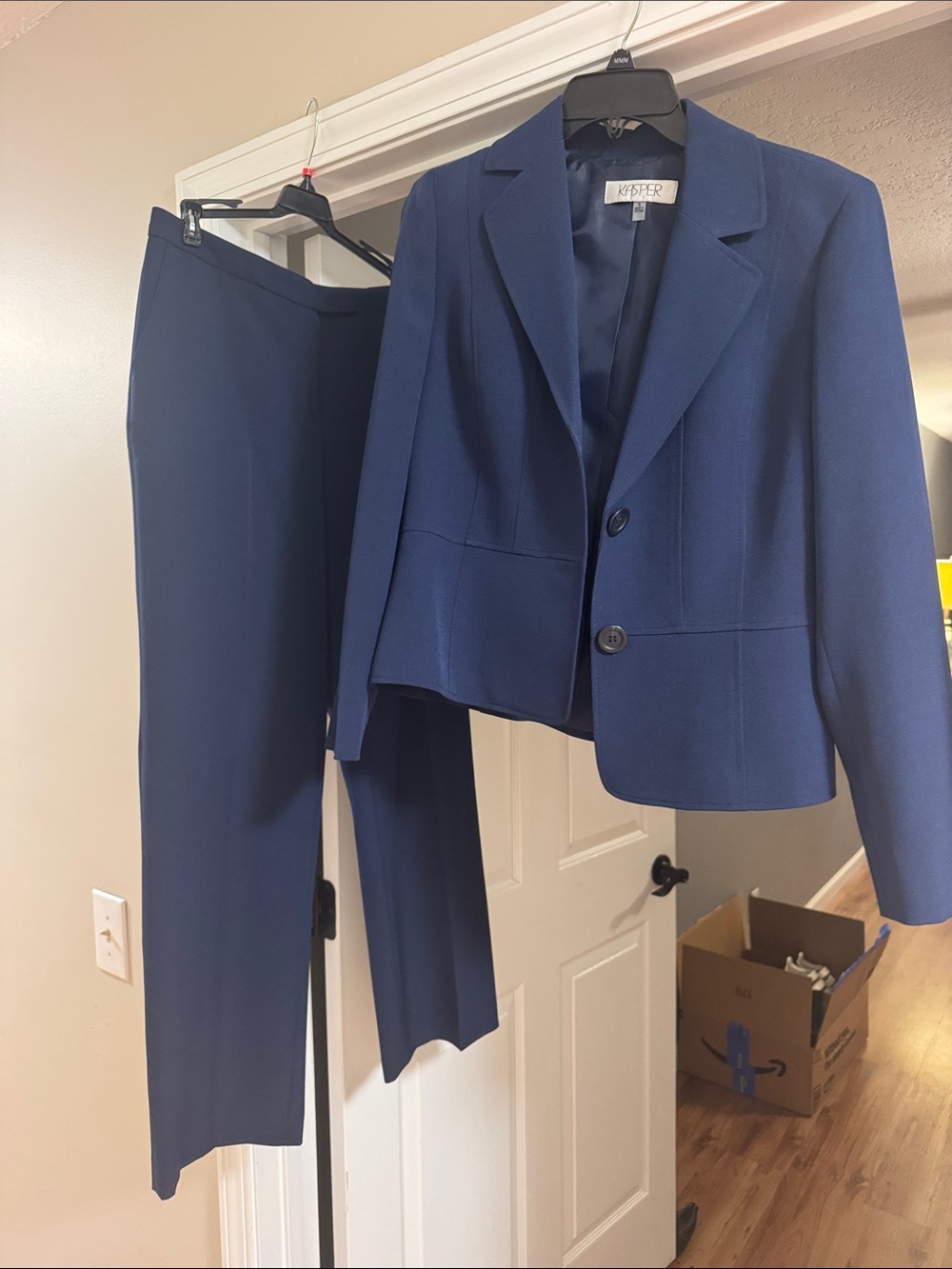Kasper Women's Deep Navy Two-Piece Pant Suit